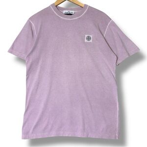 Stone Island Purple Logo Crest T Shirt Medium